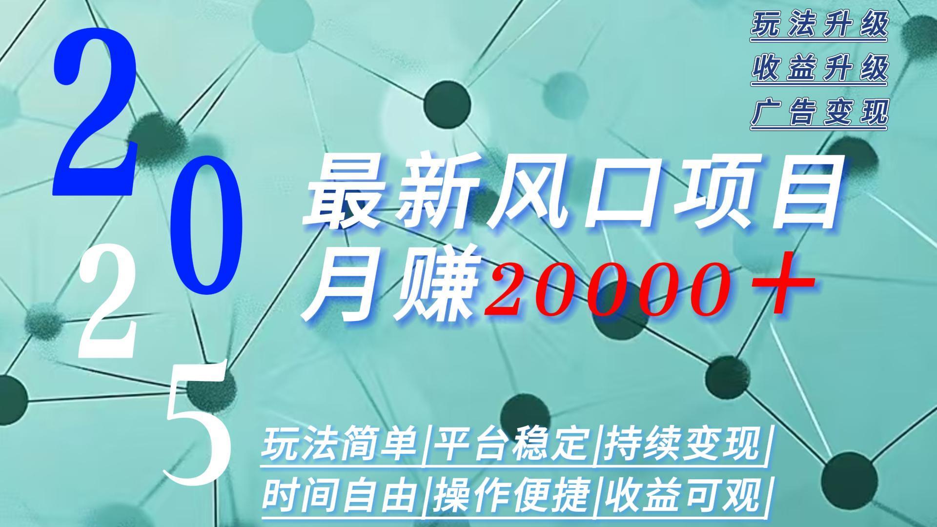 2025广告赛道新风口-月赚2W＋玩法简单，时间自由-资源V站