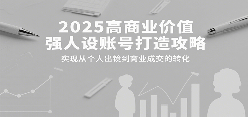 2025高商业价值强人设账号打造攻略，实现从个人出镜到商业成交的转化-资源V站