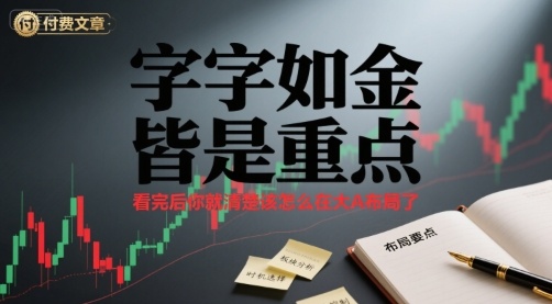 付费文章：字字如金 皆是重点， 看完后 你就清楚该怎么在大A布局了-资源V站