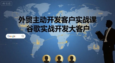外贸主动开发客户实战课，谷歌实战开发大客户-资源V站