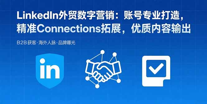 LinkedIn外贸数字营销：账号专业打造，精准Connections拓展，优质内容输出-资源V站
