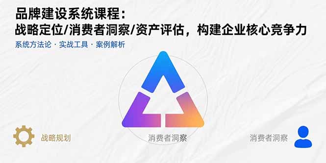 品牌建设系统课程：战略定位/消费者洞察/资产评估，构建企业核心竞争力-资源V站