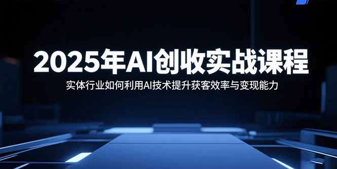 2025年AI创收实战课程：实体行业如何利用AI技术提升获客效率与变现能力-资源V站
