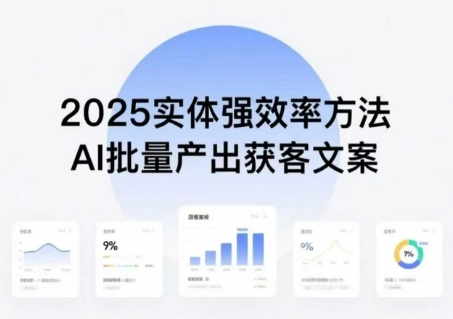 实体强效率方法：AI批量产出获客文案，2025年普通人拥抱AI，实现实体创收-资源V站