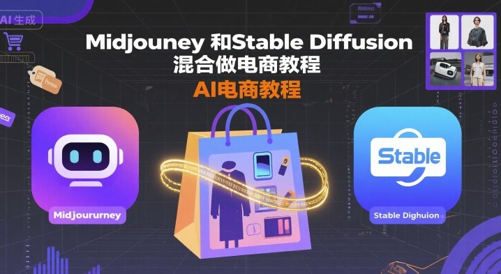 Midjourney和Stable Diffusion混合做电商教程-ai电商教程-资源V站