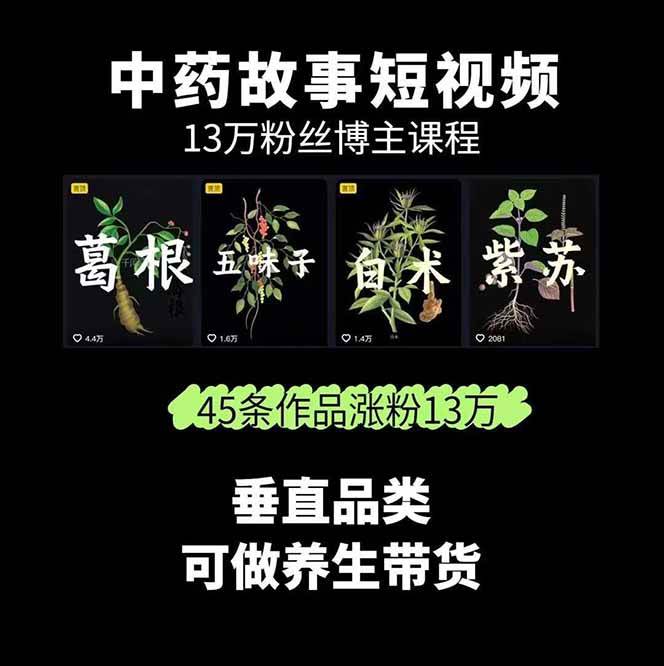 图片[2]-中药文化赛道：溯源故事开发，AI工具实战，平台运营，全方位解锁中医流量变现新路径-资源V站