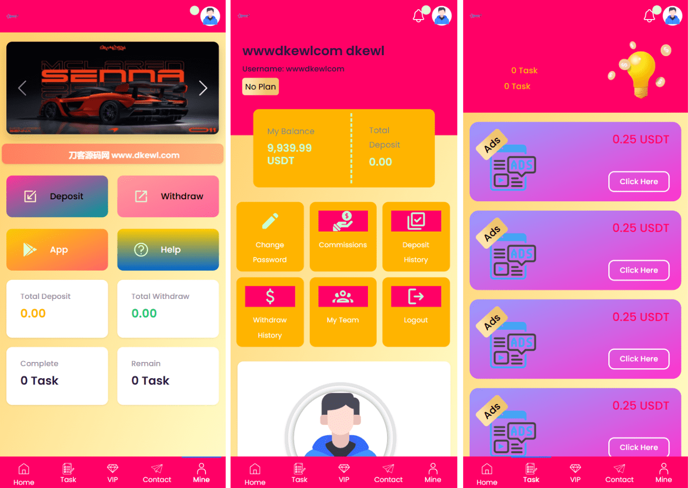 SENNA海外广告奖励投资理财源码/附详细教程-资源V站