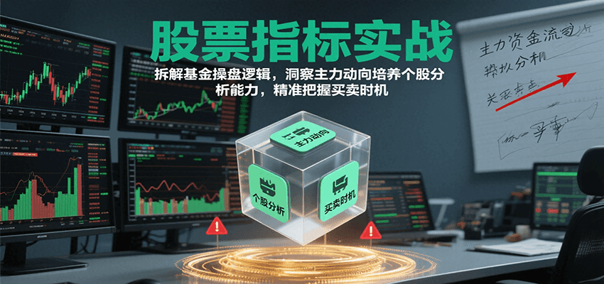 股票指标实战，基金操盘逻辑拆解，洞察主力动向培养个股分析能力把握买卖时机(更新)-资源V站