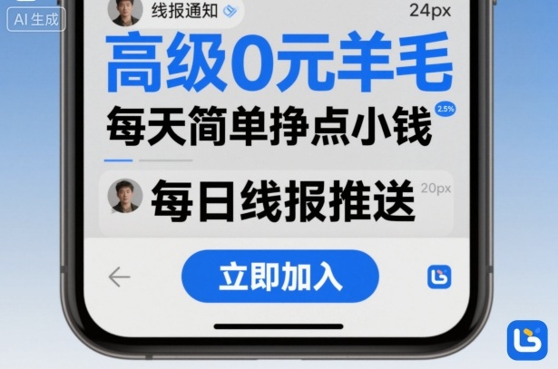 高级0元羊毛线报社群项目,每天简单挣点小钱-资源V站