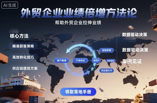 外贸企业业绩倍增方法论，帮助外贸企业拉伸业绩-资源V站