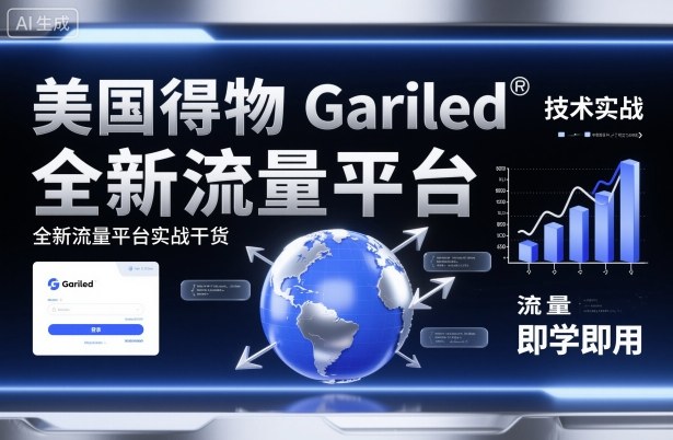 美国得物Gariled技术实战，全新流量平台​实战干货，即学即用-资源V站
