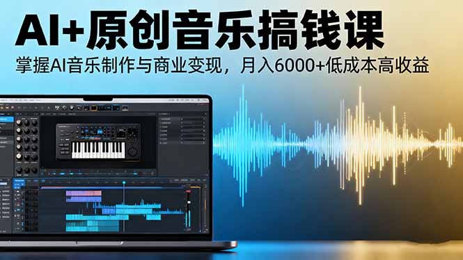 AI+原创音乐搞钱课：掌握AI音乐制作与商业变现，月入6000+低成本高收益-资源V站