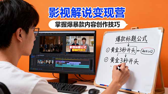 影视解说变现营：通过30+实战案例爆款内容创作技巧，掌握影视解说盈利密码-资源V站