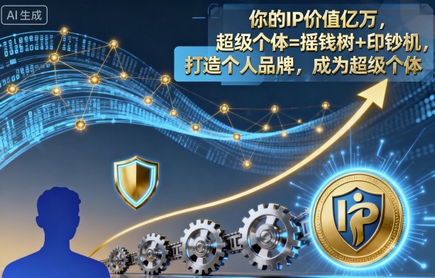 你的IP价值亿万,超级个体=摇钱树+印钞机,打造个人品牌,成为超级个体-资源V站