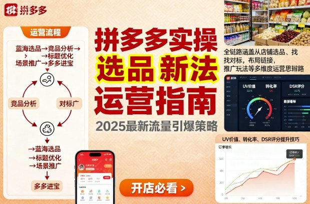 王校长9月12拼多多实操新玩法，全链路涵盖从店铺选品、找对标，布局链接，推广玩法等多维度运营思路(更新)-资源V站