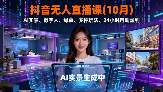 抖音无人直播课(10月-资源V站