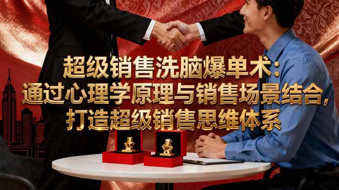 超级销售洗脑爆单术：通过心理学原理与销售场景结合,打造超级销售思维体系-资源V站