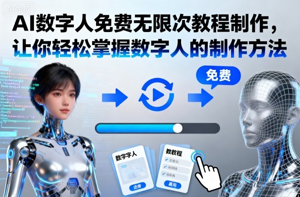 AI数字人免费无限次教程制作，让你轻松掌握数字人的制作方法-资源V站