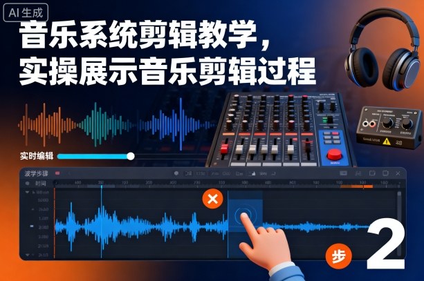 音乐系统剪辑教学,实操展示音乐剪辑过程-资源V站