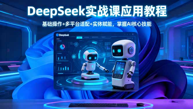 DeepSeek实战课应用教程、基础操作+多平台适配+实体赋能，掌握AI核心技能-资源V站