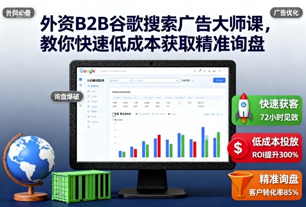 外资B2B谷歌搜索广告大师课，教你快速低成本获取精准询盘-资源V站
