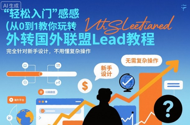 国外联盟賺美刀项目，从0到1教你玩转国外联盟Lead教程，纯新手可操作性100%-资源V站