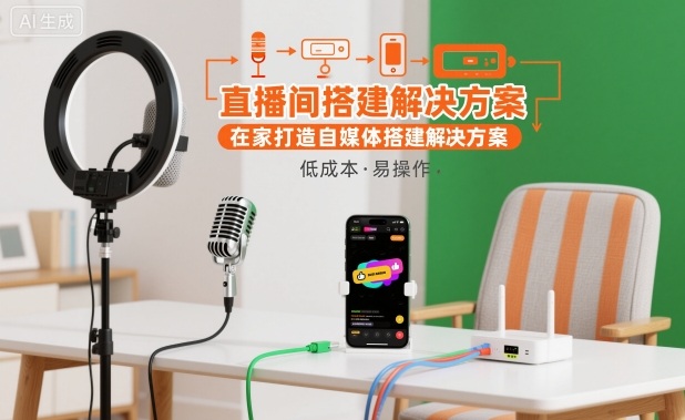 直播间搭建解决方案，在家打造自媒体搭建解决方案-资源V站