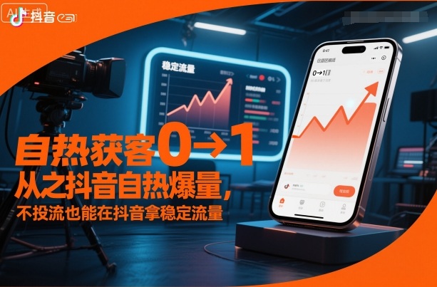 自热获客从0到1之抖音自热爆量,不投流也能在抖音拿稳定流量-资源V站