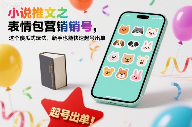 小说推文之表情包营销号，这个傻瓜式玩法，新手也能快速起号出单-资源V站