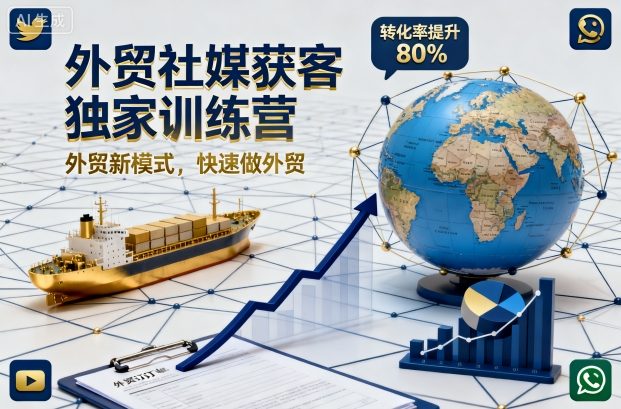 外贸社媒获客独家训练营，外贸新模式，快速做外贸(更新)-资源V站
