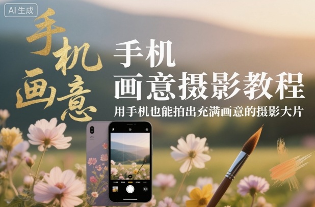手机画意摄影教程，用手机也能拍出充满画意的摄影大片-资源V站