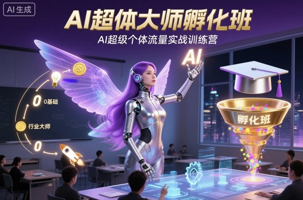 AI超体大师孵化班，AI超级个体流量实战训练营-资源V站