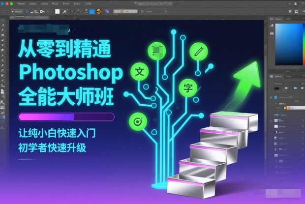 从零到精通Photoshop全能大师班,让纯小白快速入门,初学者快速升级-资源V站
