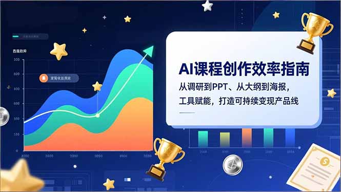 AI课程创作效率指南，从调研到PPT、从大纲到海报，工具赋能，打造可持续变现产品线-资源V站