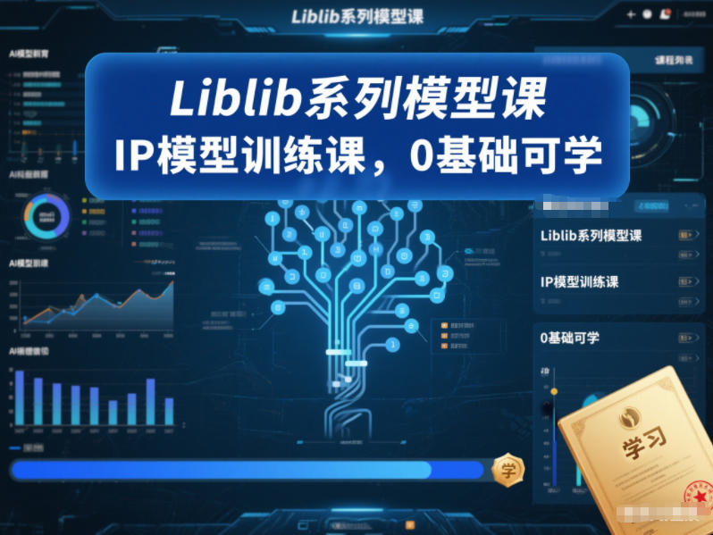 Liblib系列模型课，IP模型训练课，0基础可学-资源V站
