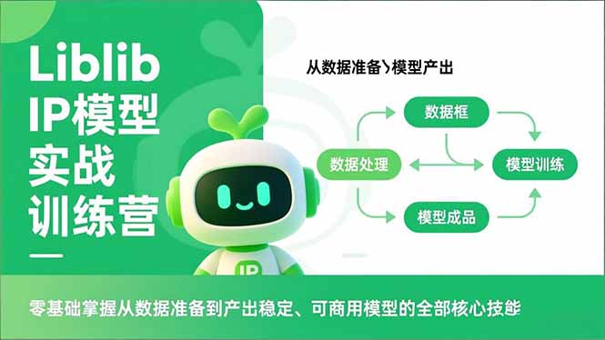 Liblib IP模型实战训练营，零基础掌握从数据准备到产出稳定、可商用模型的全部核心技能-资源V站