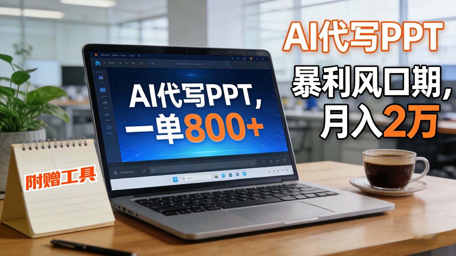 AI 代写做 PPT！一单狂赚 800+，风口期月入 2 万(工具 + 提示词直接送)-资源V站