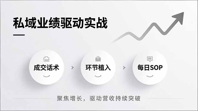 私域业绩驱动实战，成交话术、环节植入、每日SOP，聚焦增长，驱动营收持续突破-资源V站