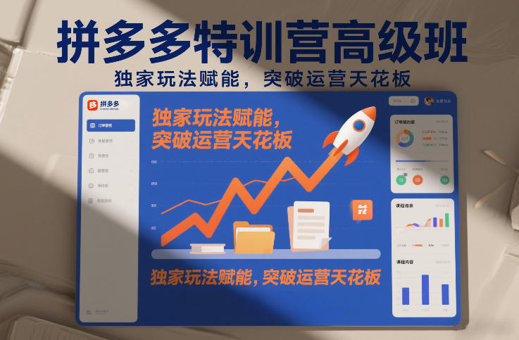 拼多多特训营高阶班，独家玩法赋能，突破运营天花板(更新260925)-资源V站