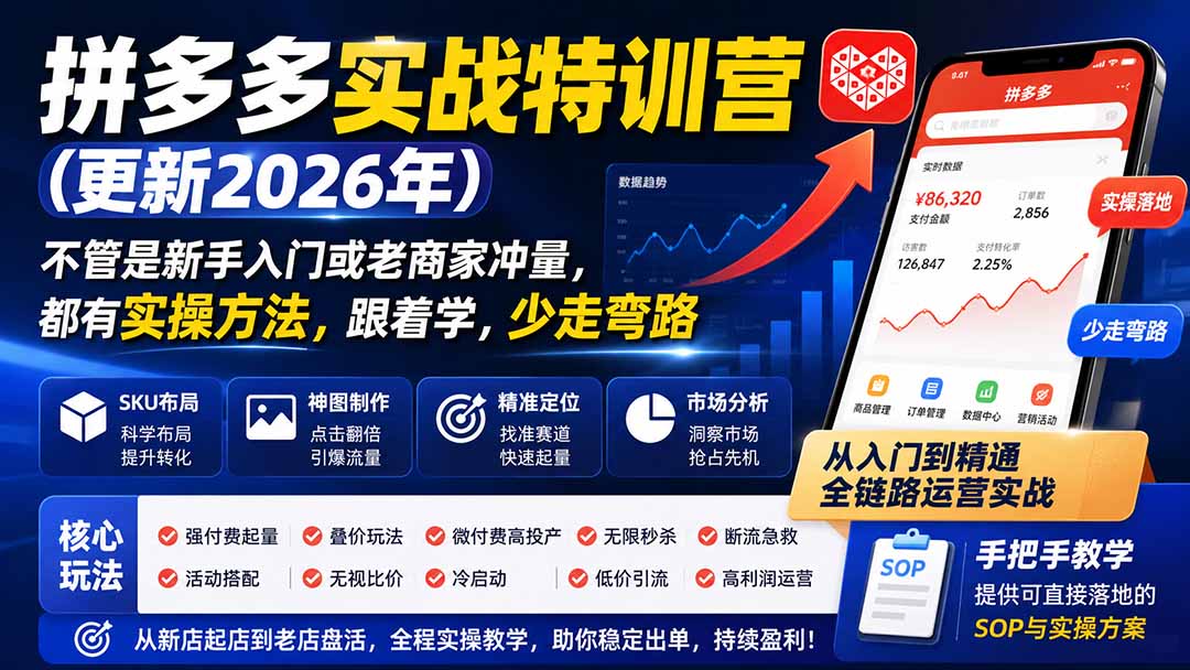 拼多多实战特训营(更新0926-资源V站
