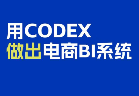 电商108将·用Codex做出电商BI系统-资源V站
