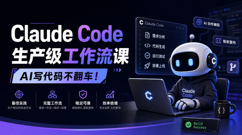 Claude Code生产级工作流课，AI写代码不翻车！【原创双语字幕】-资源V站