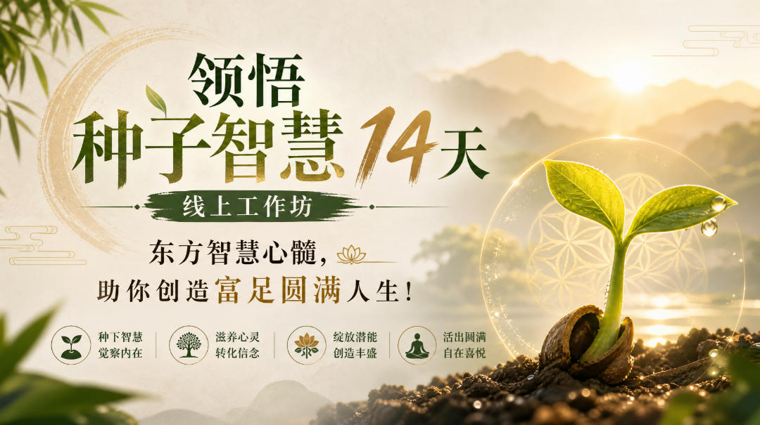鹿大米领悟种子智慧14天线上工作坊，东方智慧心髓，助你创造富足圆满人生！-资源V站