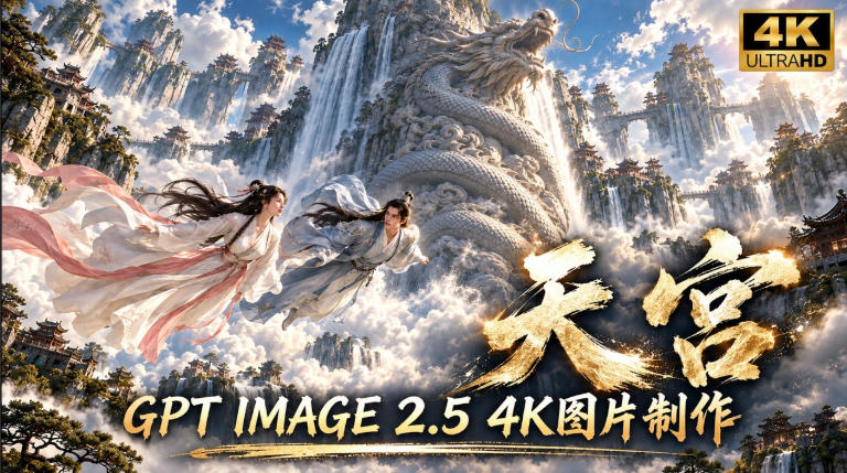 GPT Image 2.5实测！4K到底多清楚？皮肤、手指、修图与天宫场景全面测试-资源V站