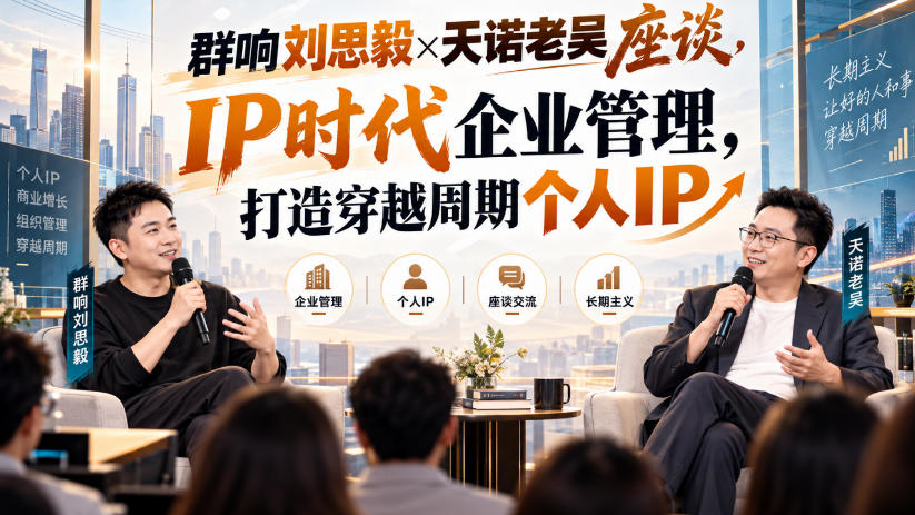 群响刘思毅×天诺老吴座谈，IP时代企业管理，打造穿越周期个人IP-资源V站