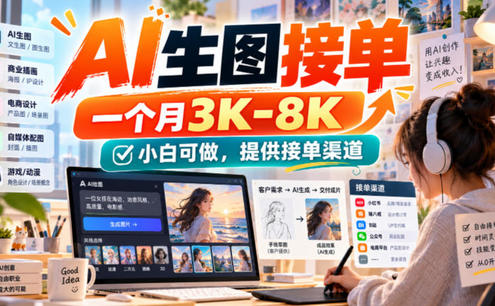 AI生图接单,一个月3K-8K,小白可做,提供接单渠道
