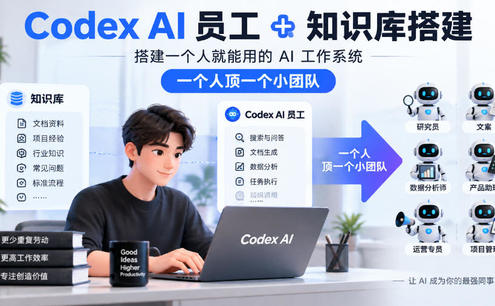 Codex AI员工+知识库搭建,搭建一个人就能用的AI工作系统,一个人顶一个小团队