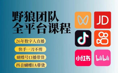 野狼团队2026新版全平台短视频带货教学,打开流量突破口,开始Ai带货(更新1016)