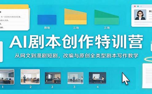 AI剧本创作特训营:从网文到漫剧短剧,改编与原创全类型剧本写作教学