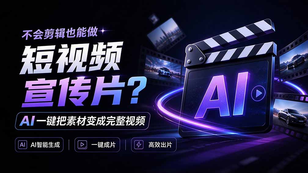 我跪下来了!不会剪辑也能做短视频宣传片? AI 一键把素材变成完整视频,真是神奇,OpenFilm 超省事